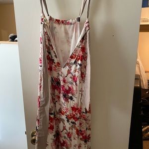 Halter top floral dress.